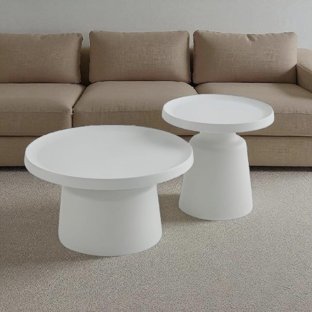 طقم طاولات شاي عصري بلون الابيض الجميل