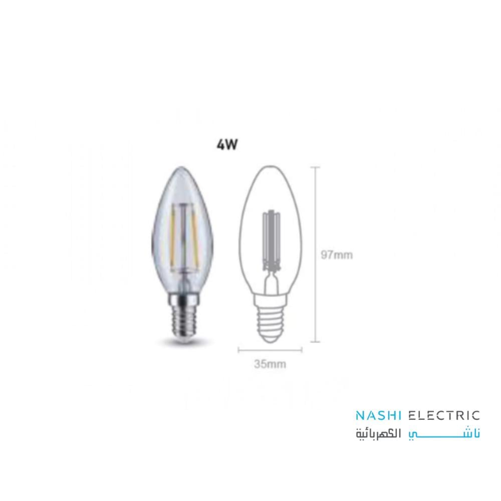 لمبة ليد بلح 4 وات E14 شفاف فيلمنت كوداك