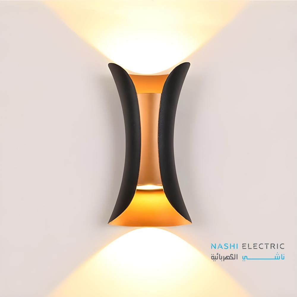 ابليك كشاف سور اسود ذهبي باضاءة ليد