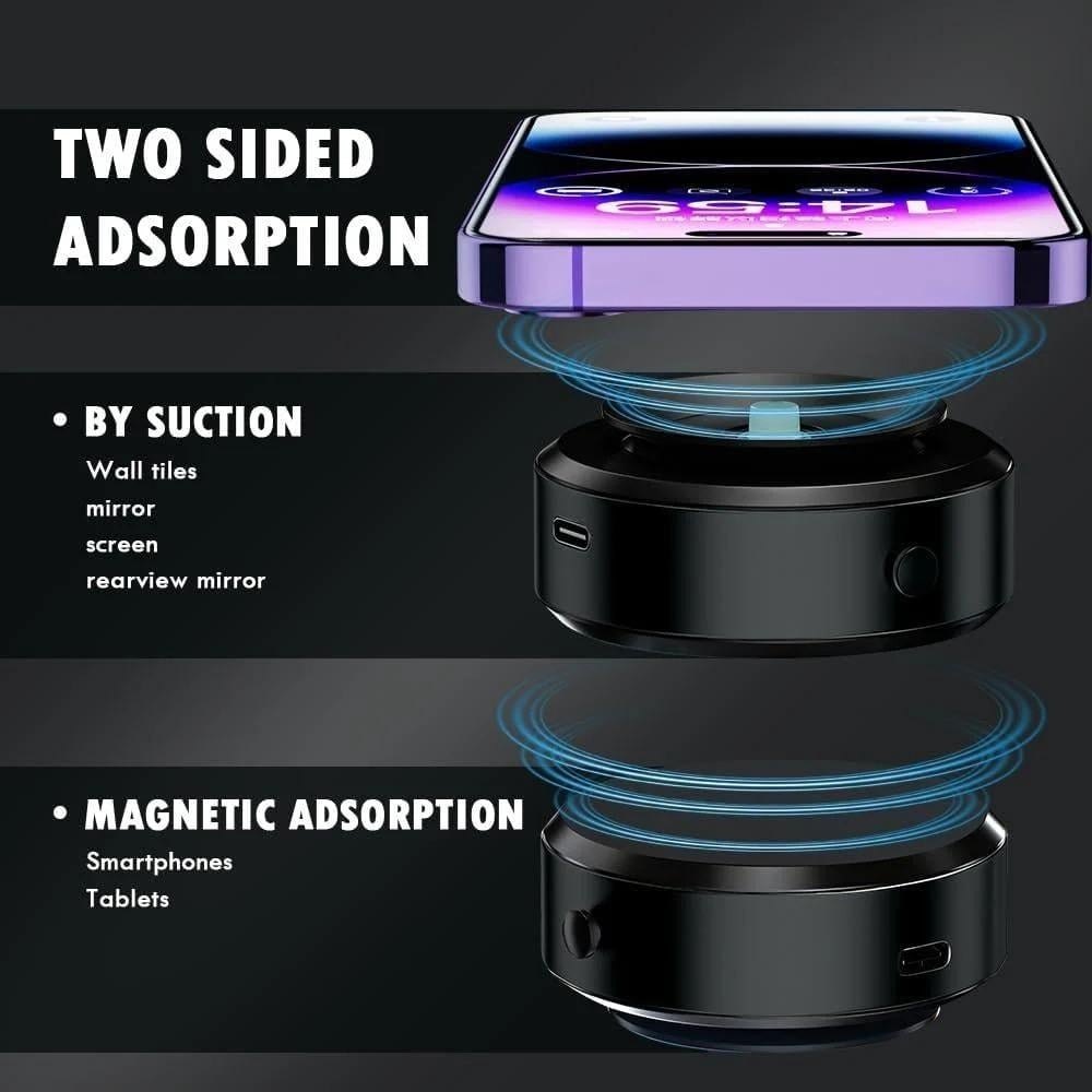 موج ماكس مثبت وستاند جوال المغناطيس الذكي ماج سيف  شفط الكتروني - اسود -MX-MH197