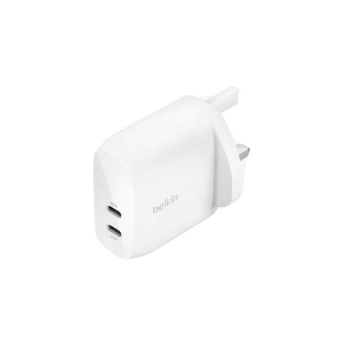 بيلكن شاحن جداري بمنفذين USB-C بقدرة إجمالية 60 وا...