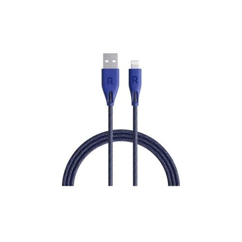 راف باور سلك شاحن قماش من USB-A إلى لايتنينج 2 متر...