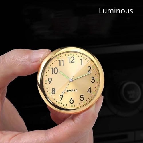 كوارتز ساعة سيارة على الطبلون لون ذهبي