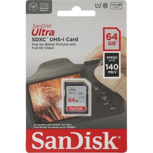 سانديسك الترا ذاكرة كاميرا 64 جيجا-SanDisk Ultra