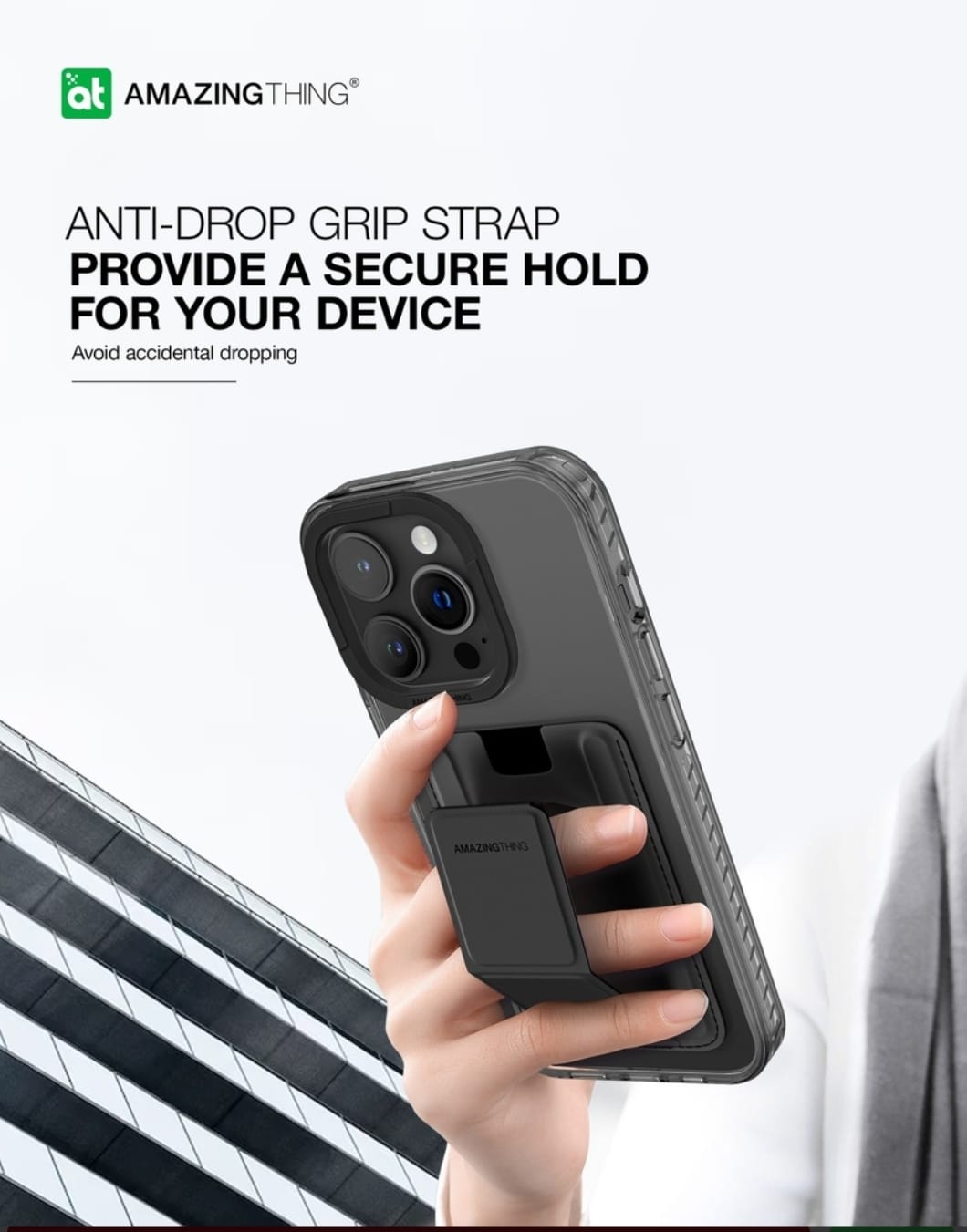 مسكة وحافظة بطاقات مع استاند مغناطيسي للجوال سموثي برو ماغ متوافق مع ماغ سيف من امازنغ ثينغ لون اسود-Smoothie Pro Mag Magnetic Wallet