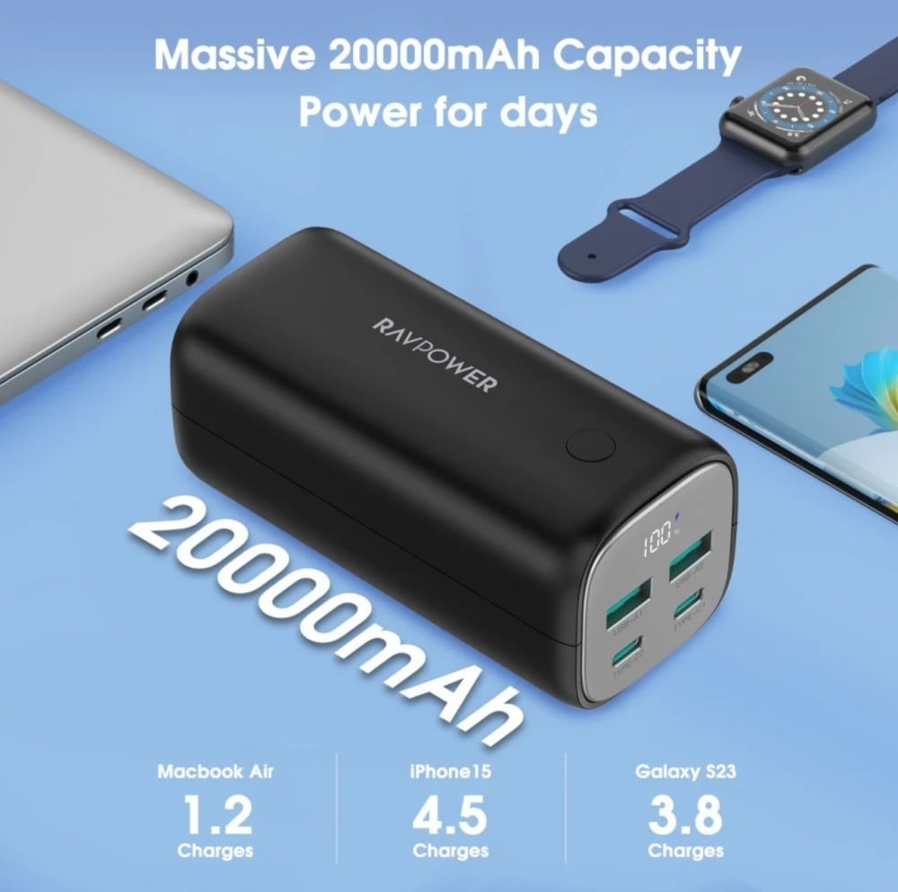 Fast Charge Power Bank Baseus 10000mAh 30W Blue - ✓