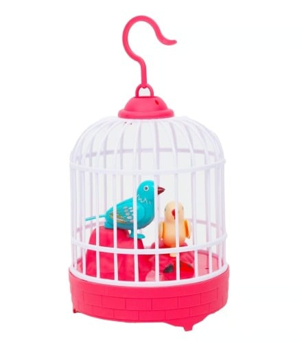 Talking bird shop in cage toy