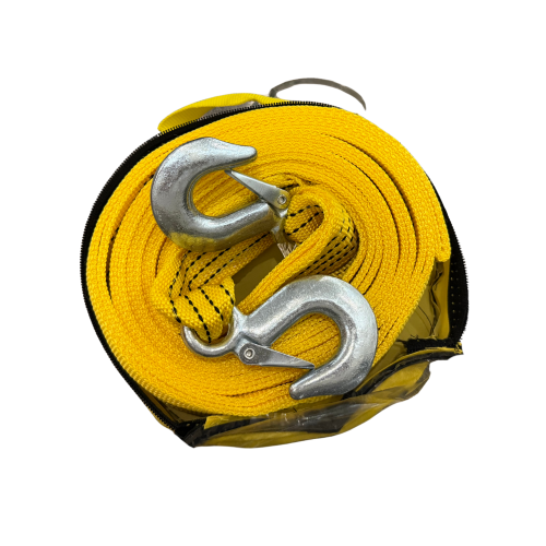 حبل واير سحب اصفر 5 طن بطول 5 متر مع خطافين أمان معدنيين AAA335