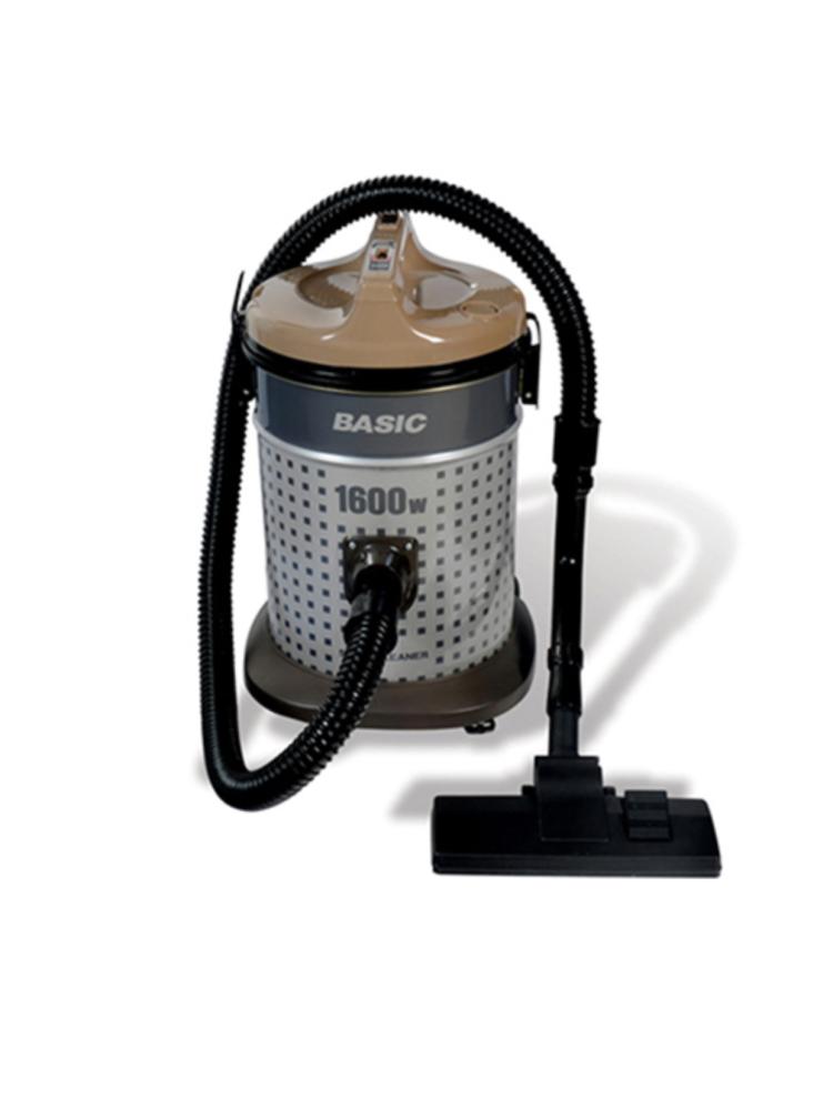 مكنسة كهربائية بيسك برميل 1600 وات 15 لتر فضية موديل BSC-1600AB