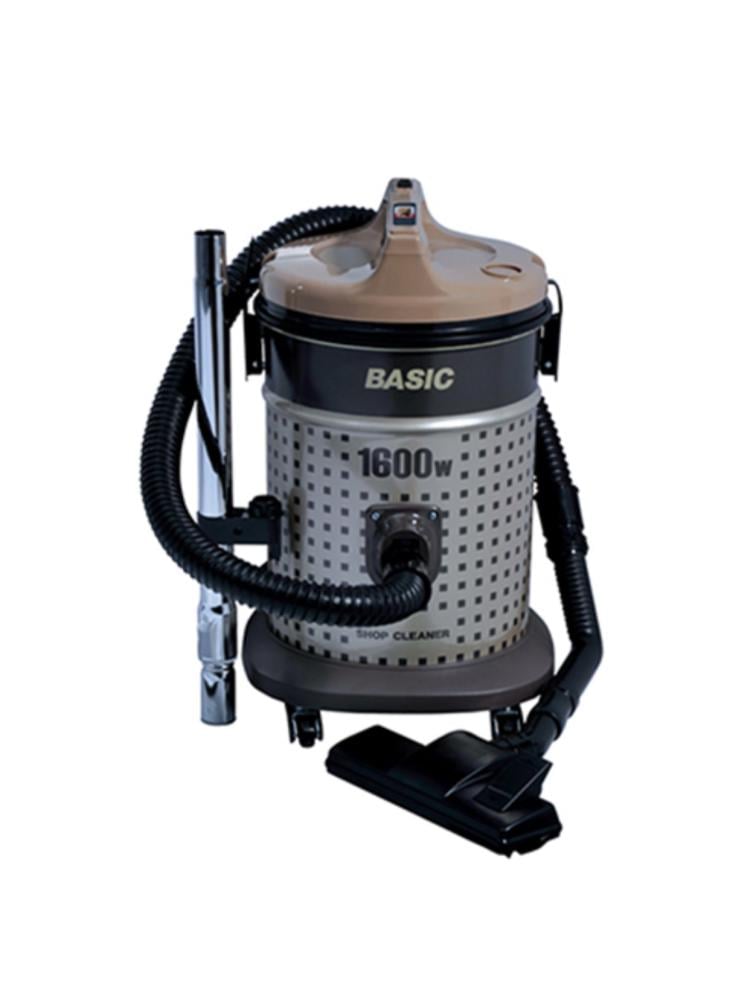 مكنسة كهربائية بيسك برميل 1600 وات سعة 15 لتر لون فضي موديل BSC-1600A(B)