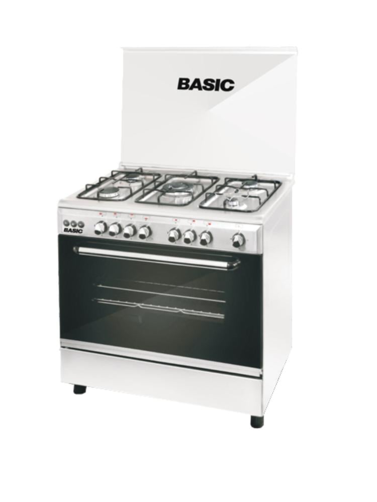 فرن غاز بيسك 5 عيون 60×90 سم ستيل BO-R9060 بأمان كامل