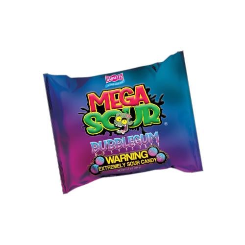 ميجا ساور فروت كاندي حلاوة الزومبي بنكهة البابل جم لبان علكة (أحمض حلاوة - تحدي التيك توك) - 104 جرام