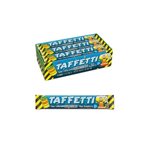 Toxic Waste Taffetti Sour Taffy with Confitte Bits Blue Raspberry  - 1× Piece