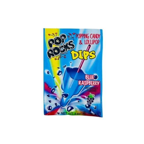 بوب روكس - حلاوة مفرقعة (طراطيع) مع مصاص بنكهة التوت الأزرق الحامض - منتج حصري مستورد - 18 جرام