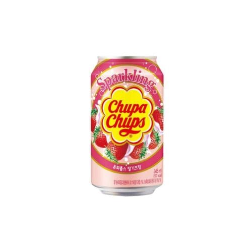 تشوبا تشوبس - مشروب غازي بنكهة الفراولة و الكريمة - منتج حصري كوري - 345 مل