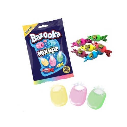 بازوكا - حلاوة طرية بنكهة الفواكة محشية بودرة حامضة وجل حلو - 120 جرام