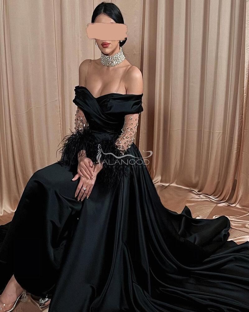 فستان سهرة اسود للمناسبات