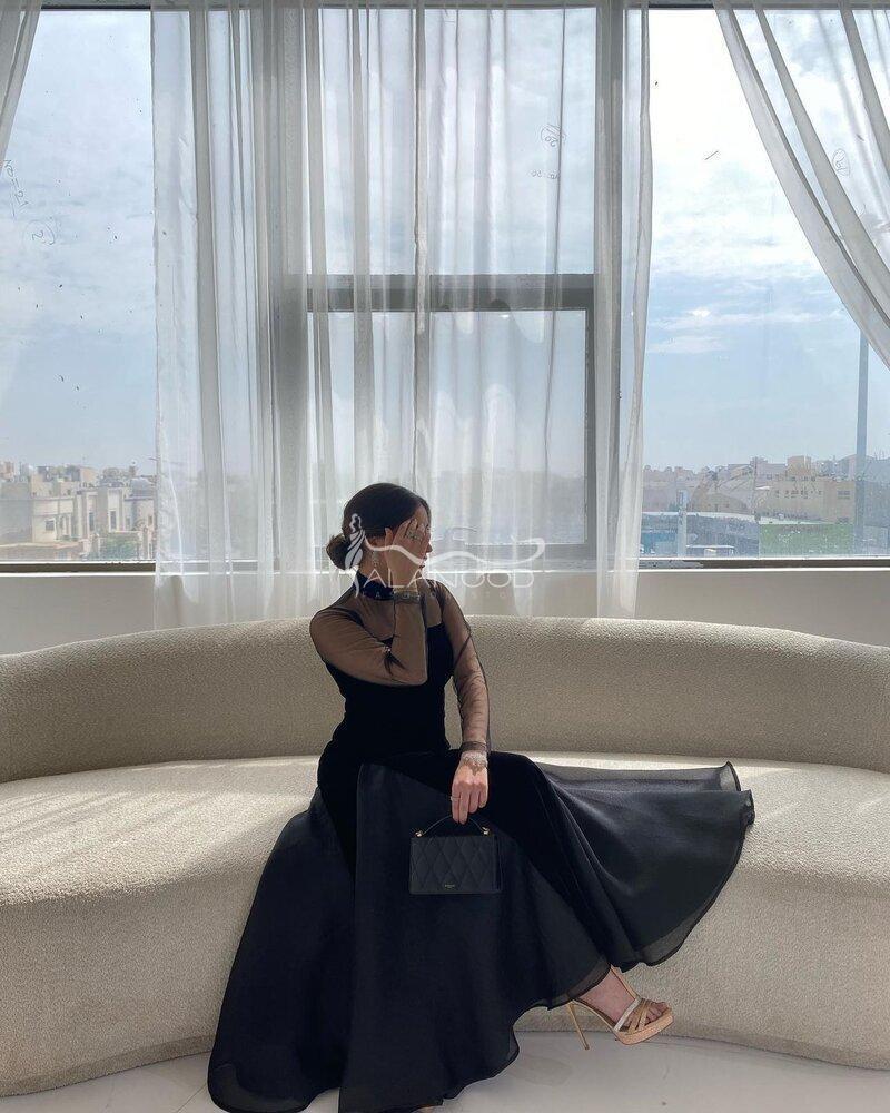 فستان مخمل شتوي