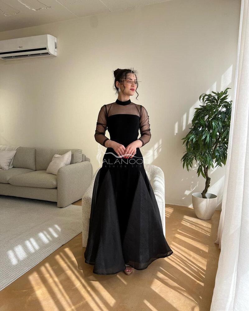 فستان مخمل شتوي