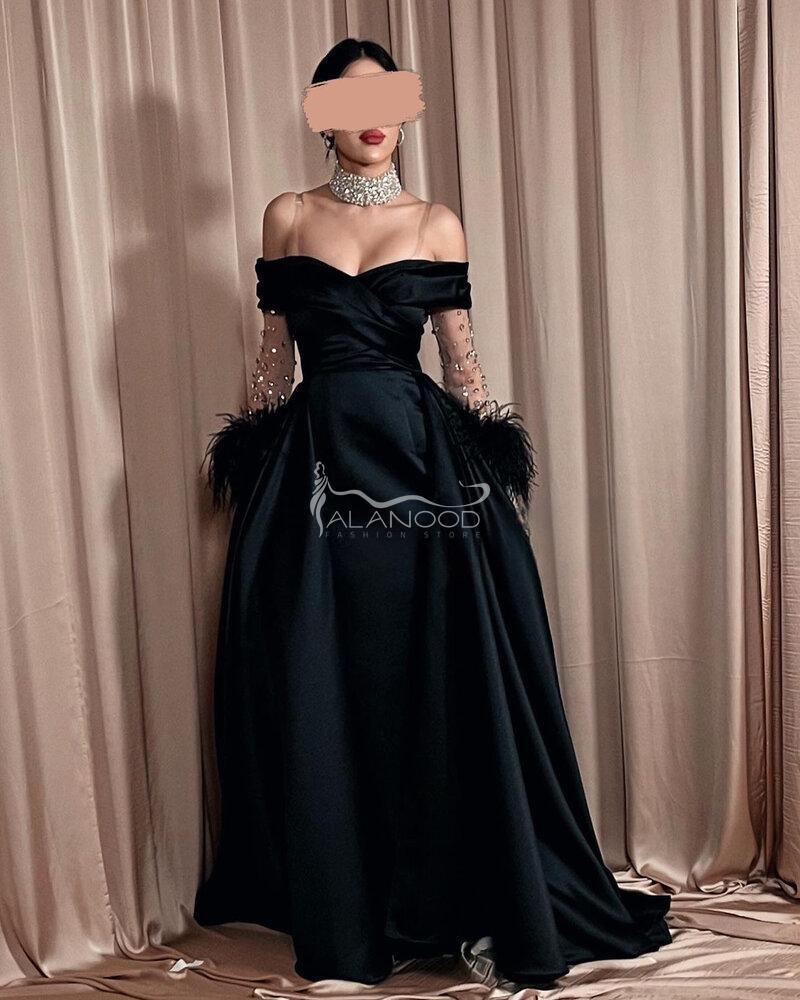 فستان سهرة اسود للمناسبات