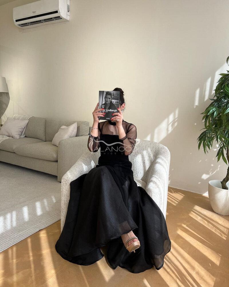 فستان مخمل شتوي