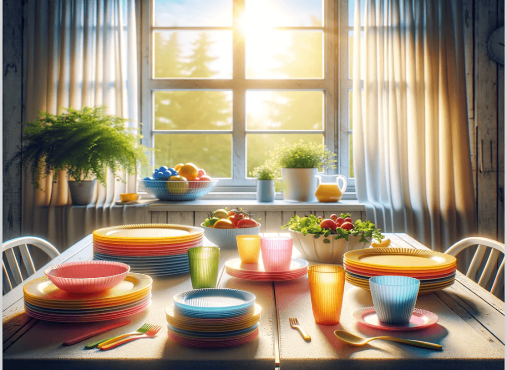 مقاسات الصحون البلاستيك