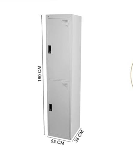2 Door Steel cabinet Color Biege/ Grey