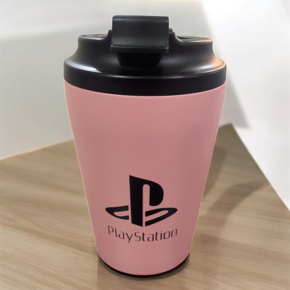 Coffee mug - Coffee mug with a special design in our store (PlayStation logo) pink color