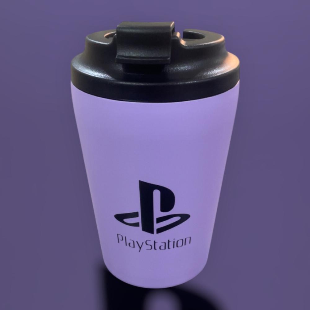 Coffee mug - Coffee mug with a special design in our store (PlayStation logo) purple color