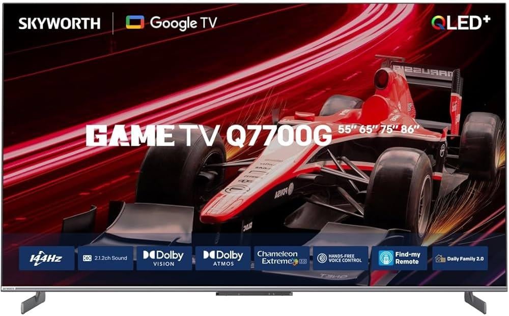 شاشة سكاي وورث 75 بوصة QLED سمارت HDMI 2.1 144 Hz