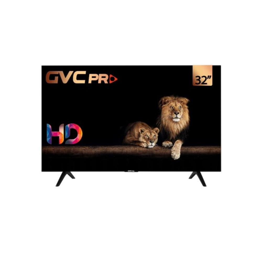 شاشة جي في سي برو 32 بوصة LED HD — مداخل HDMI/USB مع حامل جداري مجاني