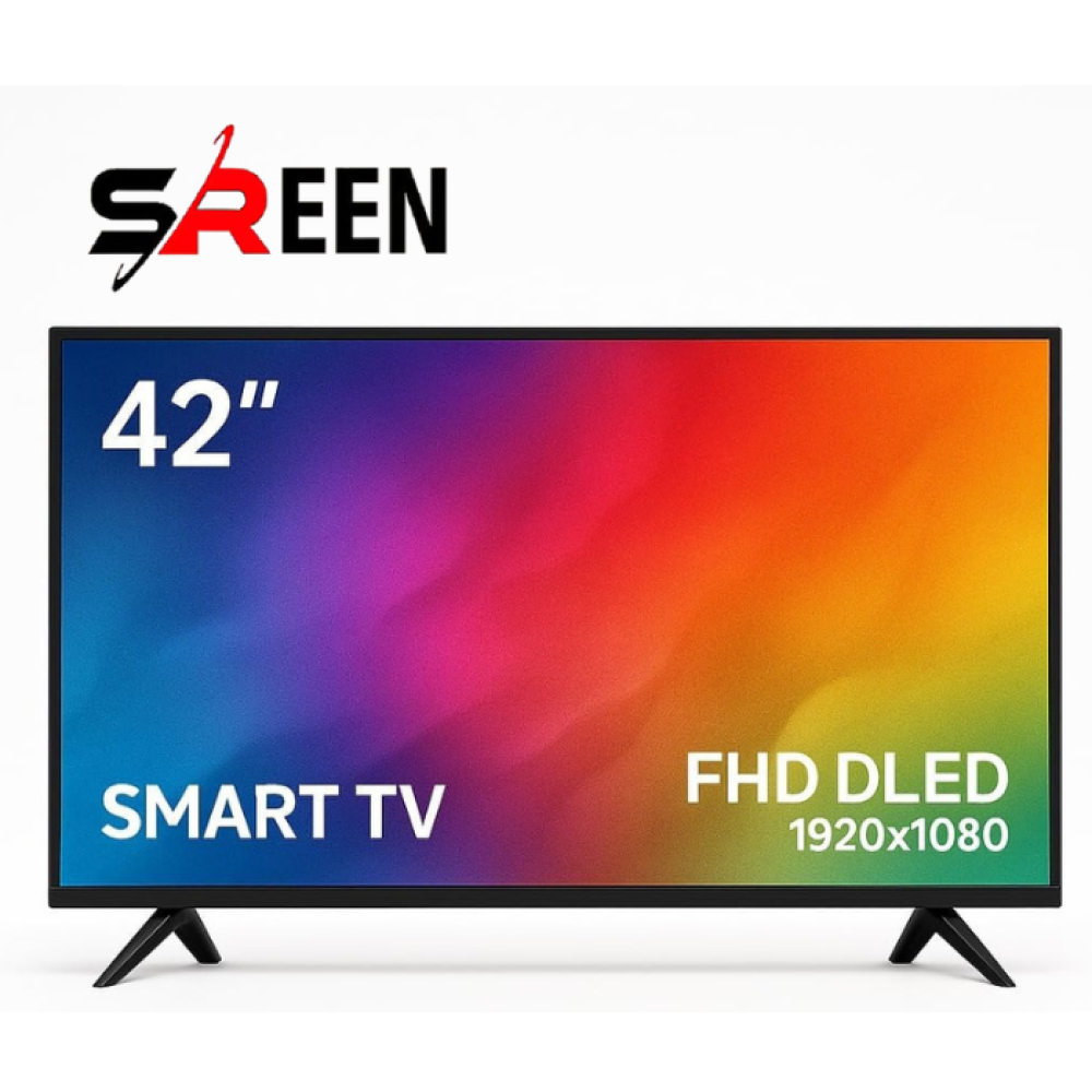 شاشة سرين 42 بوصة سمارت FHD أندرويد واي فاي بدون إطار HDMI USB