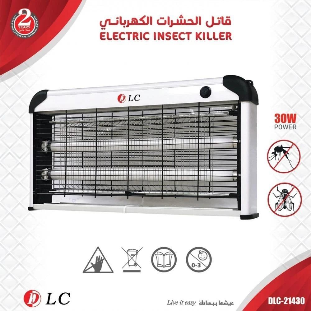 مصيدة ناموس DLC بقوة 30 واط – صاعق حشرات كهربائي – هيكل ألمنيوم مقاوم للصدأ