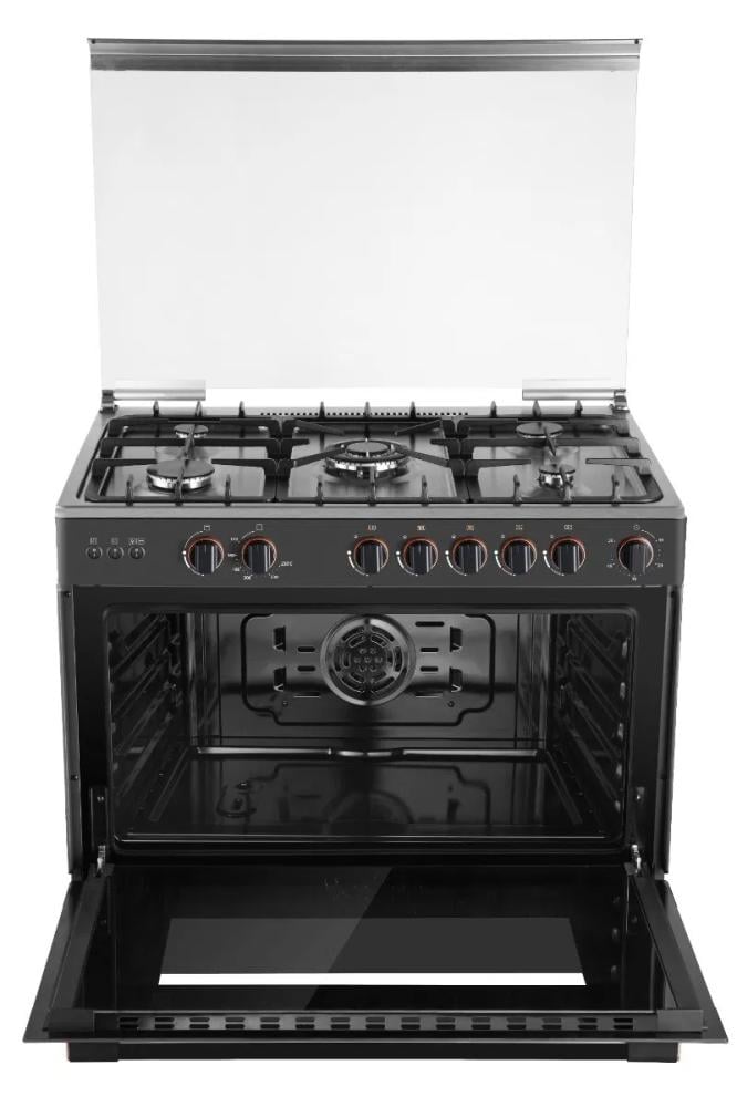 غاز توشيبا 90 × 60 رمادي 5 عيون ستيل امان