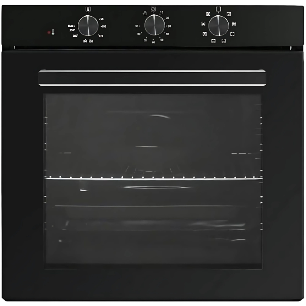 فرن بلت إن كومتل 56 لتر 1600 واط 8+1 برامج  مروحة توزيع هواء  أسود أنيق  60×60 سم