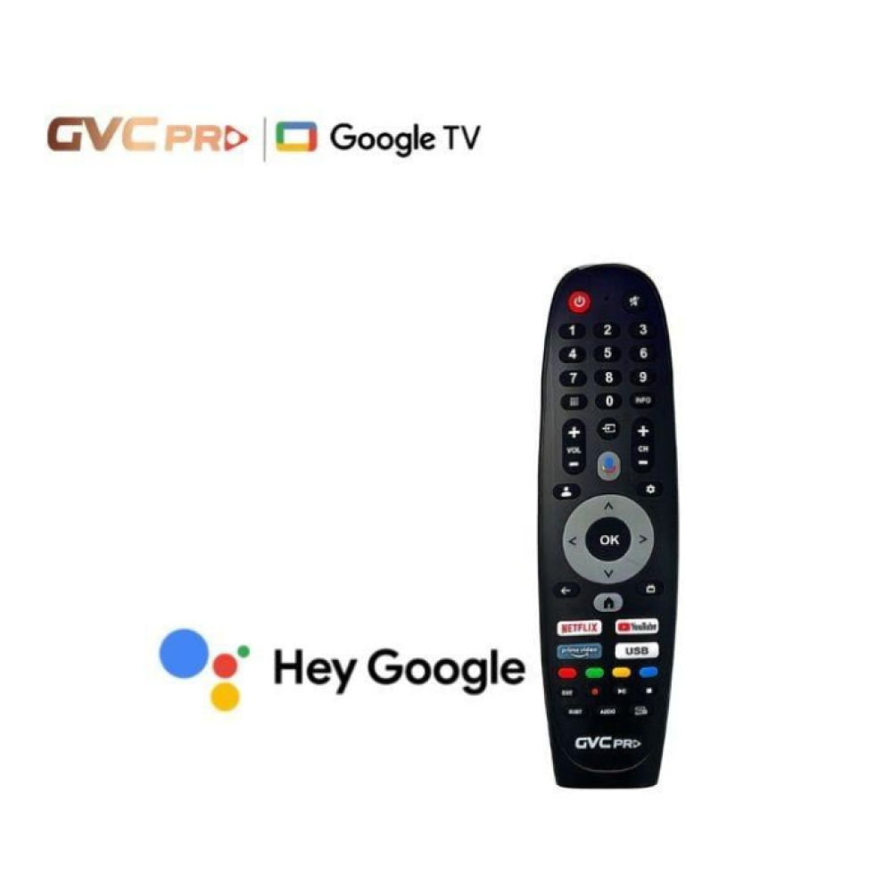 شاشة GVC Pro 70 بوصة 4K سمارت، Google TV بإطار نحيف، ريموت صوتي، ريسيفر داخلي