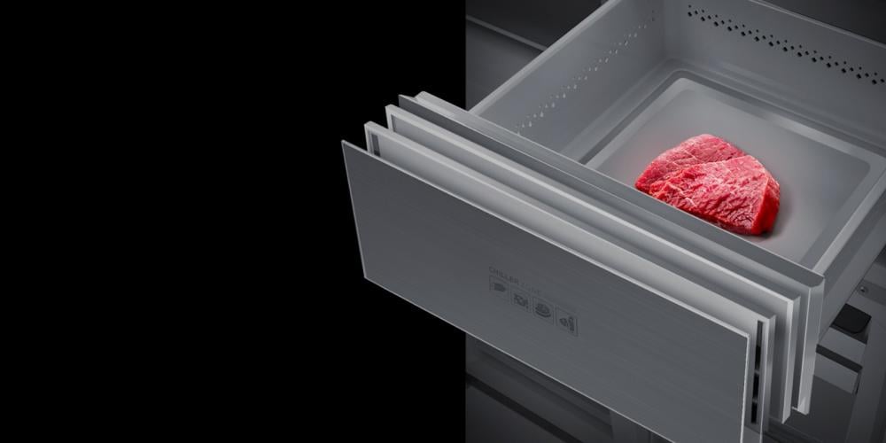 ثلاجة جي في سي برو دولابي 4 ابواب 18.1 قدم سلفر