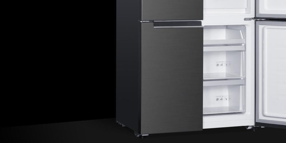 ثلاجة جي في سي برو دولابي 4 ابواب 18.1 قدم سلفر