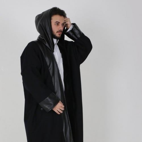 فروه شتوي من افضل قماش جوخ واطراف جلد