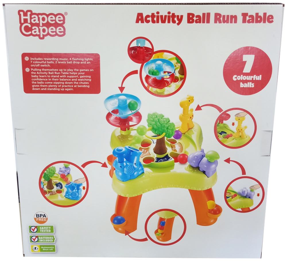 infunbebe activity ball run table