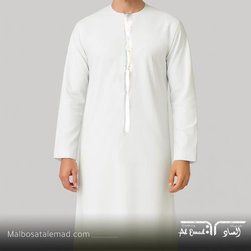 ثوب إماراتي أصلي بتصميم أنيق وكلاسيكي سكري