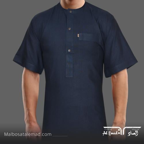 ثوب الراحة الرجالي الفاخر بأكمام قصيرة من العماد