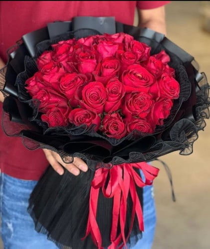 باقة ورد 40 ورد جوري