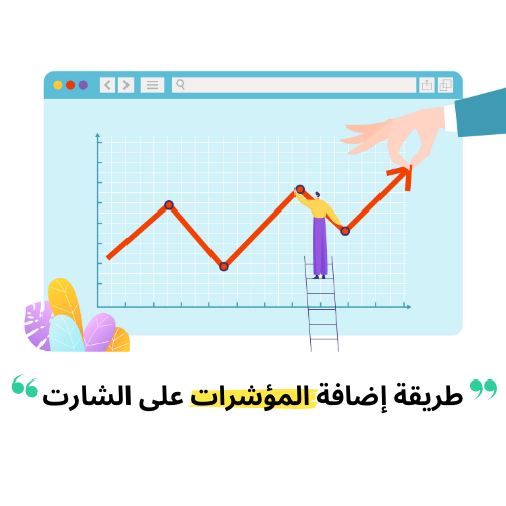 طريقة إضافة المؤشرات على الشارت ؟