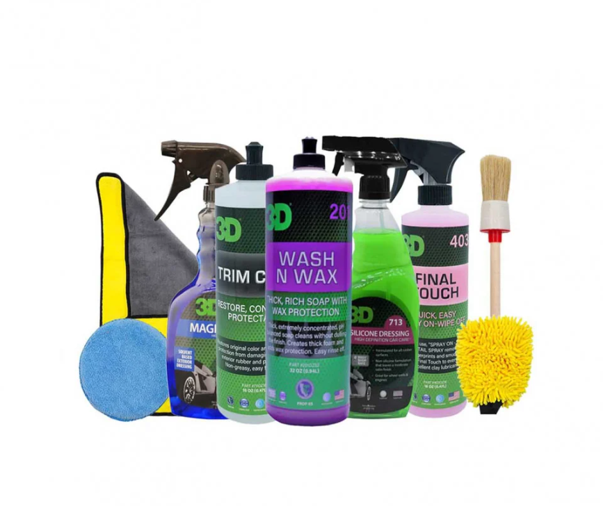 بكج غسيل وتلميع السيارات عدد 7 قطع من 3D