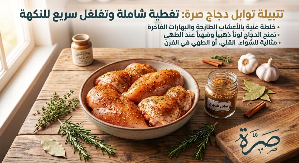 طريقة عمل توابل الدجاج