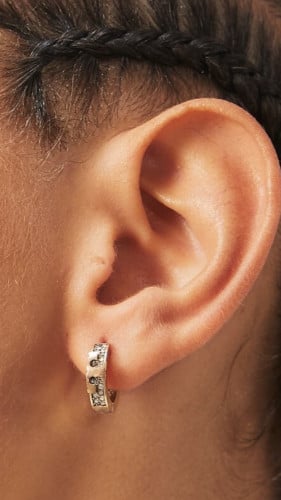 حلق فضي Tory Burch