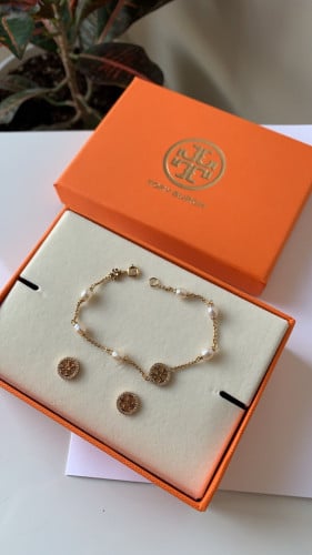 Tory Burch اسوارة + حلق