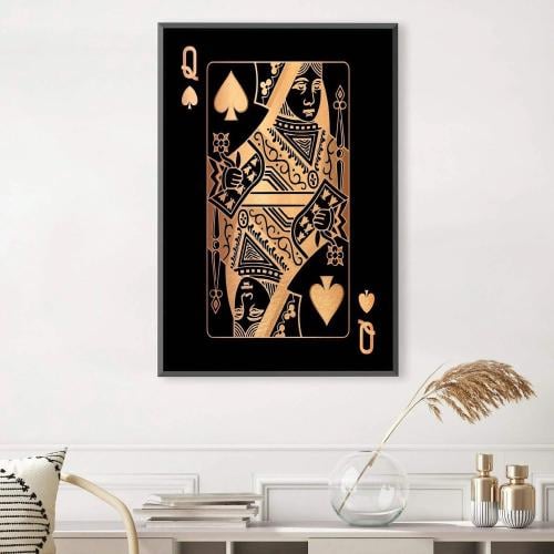 لوحة جدارية مع برواز Queen of Spades