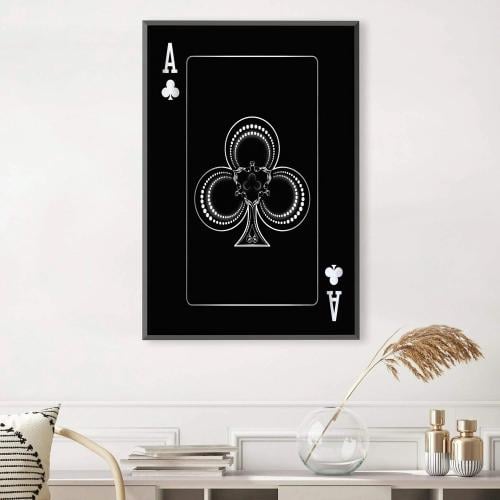 لوحة جدارية مع برواز Ace of Clubs